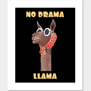 No Drama Llama with sunglasses Posters and Art